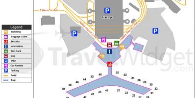 Karte Houston airport