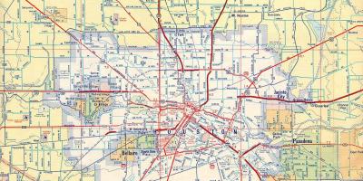 Karte Houston automaģistrālēm