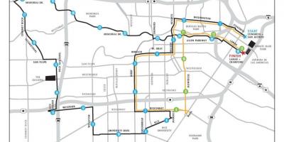 Karte Houston maratons