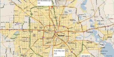 Karte Houston metro zonā