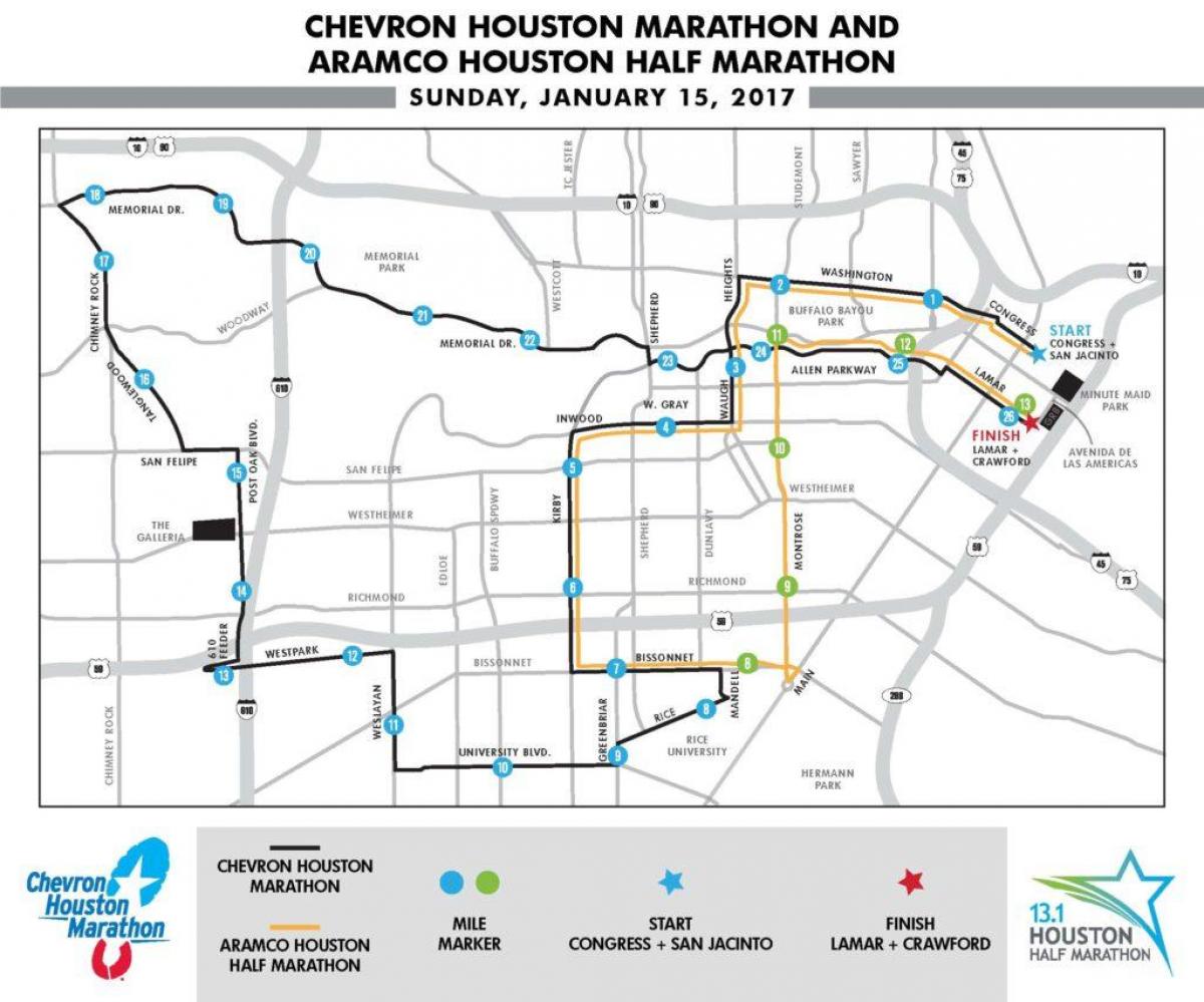 karte Houston maratons