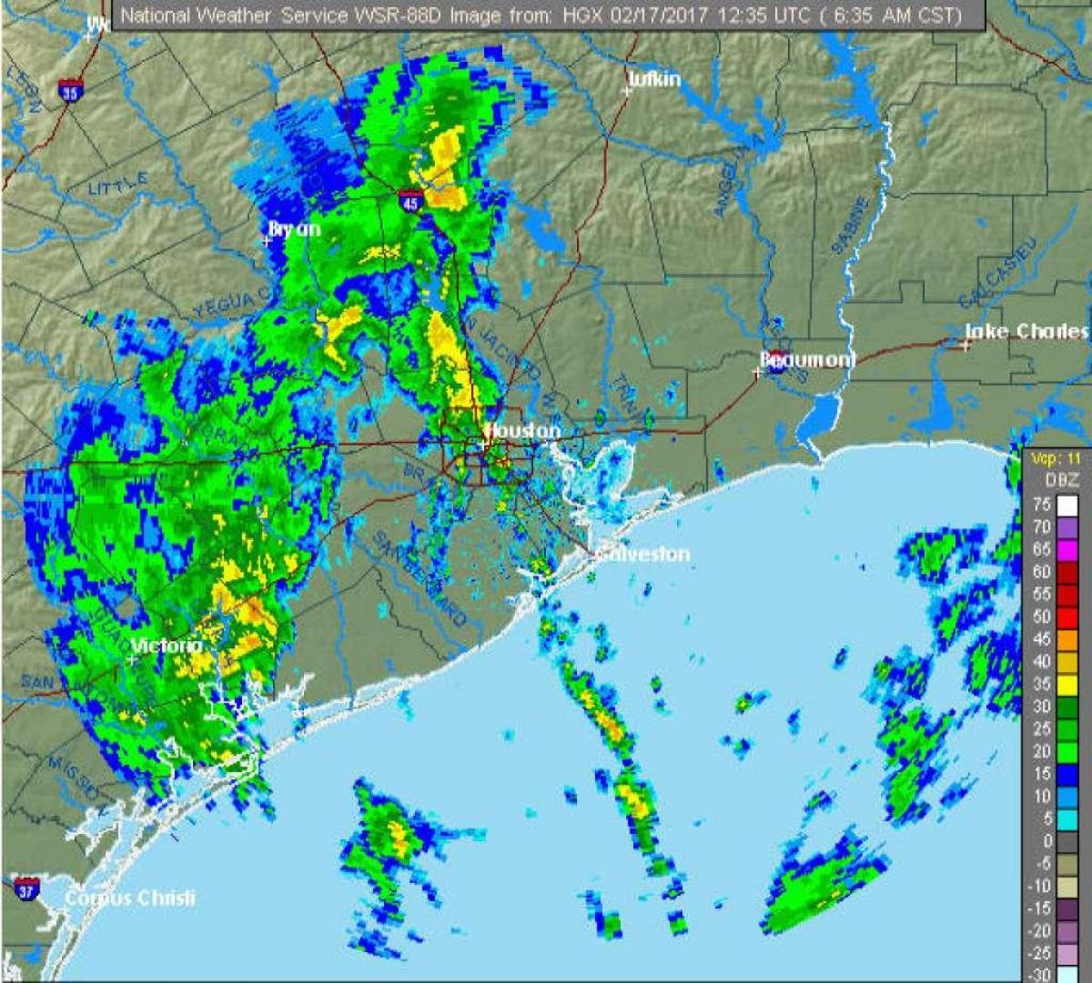lietus kartes Houston