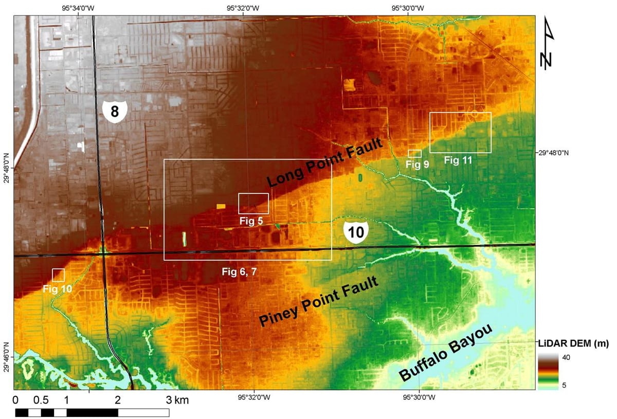 Houston tx pacēlums karte