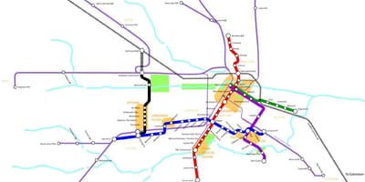 Metro dzelzceļa Houston karte