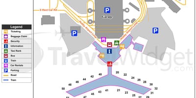 Houston airport terminal karte